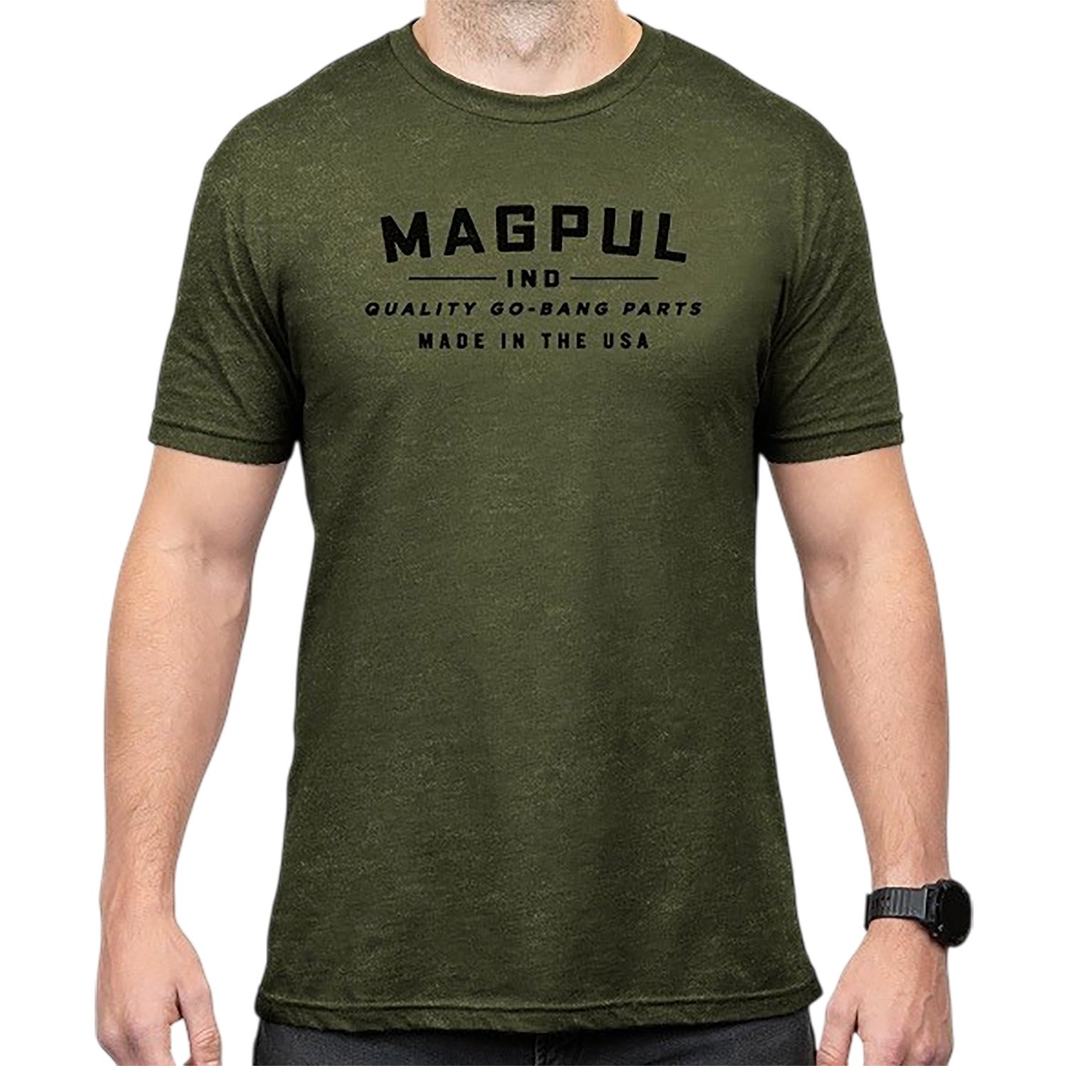 Magpul MAG1112-317-L Go Bang Parts CVC T-Shirt LG Olive Drab Heather - Magpul Industries