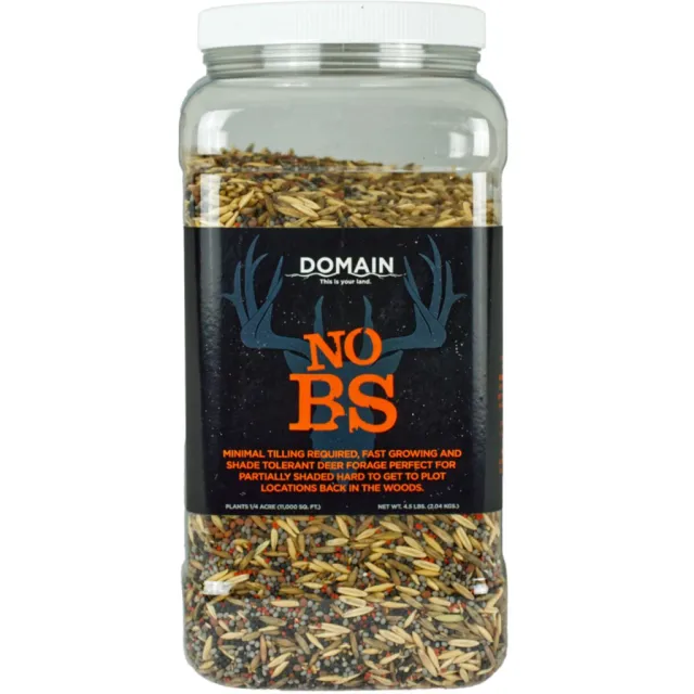 Domain NBSFP45 No BS Seed Mix 4.5 lbs, 1/4 Acre, Oats, Clover, Radish - Domain