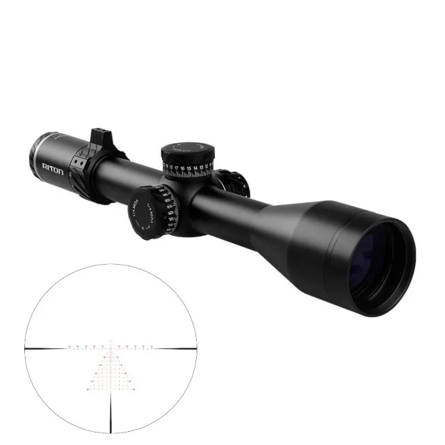 Riton 5C428AFI23 5 Conquer 4-28x56 FFP Rifle Scope HD Glass Matte Black - Riton Optics - 56MM