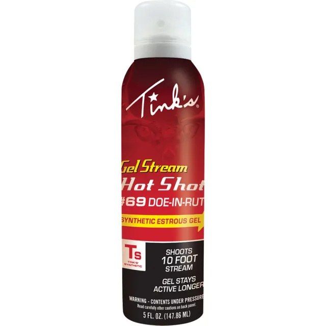 Tinks W5263 Doe-In-Rut #69 Synthetic Gel Stream, 5 oz, Red, Moisture-Reactive, Peak Estrous Scent - Tink's