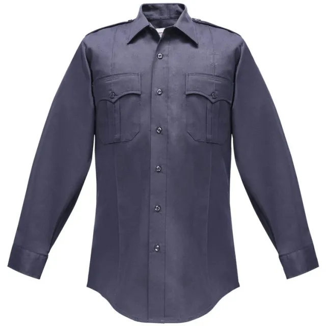 Flying Cross Duro Poplin Long Sleeve Shirt Sewn-In Creases