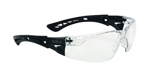 Bolle Rush+ Small Clear Lens Anti-Fog Anti-Scratch Safety Glasses - Bolle
