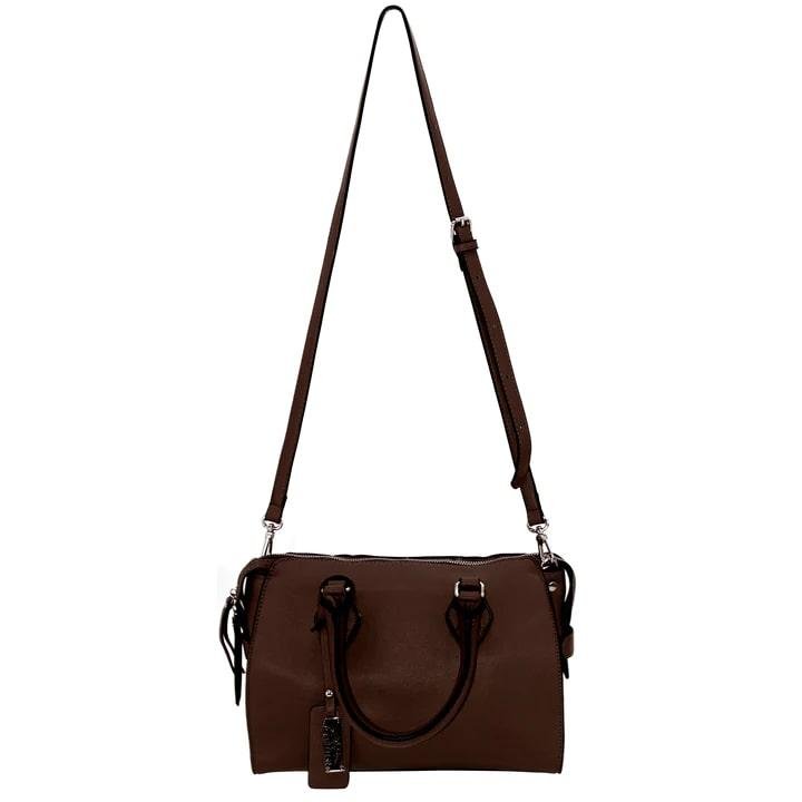 Rugged Rare 49647 Bella Concealed Carry Handbag Dark Chestnut Vegan Leather - Rugged Rare