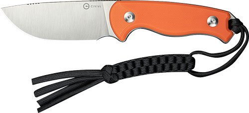 Civivi C230942 TimberBark 3.2" Fixed Blade Knife Orange/Satin G10 - CIVIVI