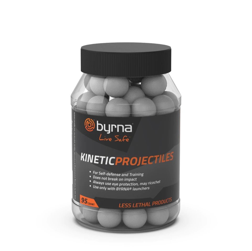 Byrna SP68302 Home Defense Kinetic 95ct Gray 3.2g Projectiles - Byrna Technologies - .68