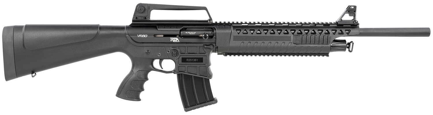 Rock Island VR60 AR Shotgun 12 Gauge Gas Operated 20" Barrel 5 Rounds Black - Rock Island Armory - 12GA
