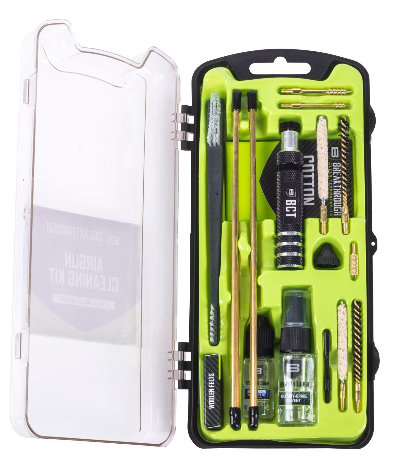 Breakthrough BTCCCAG Vision Series Cleaning Kit .17/.22 Cal 19-Piece Set - Breakthrough Clean - 22 Cal