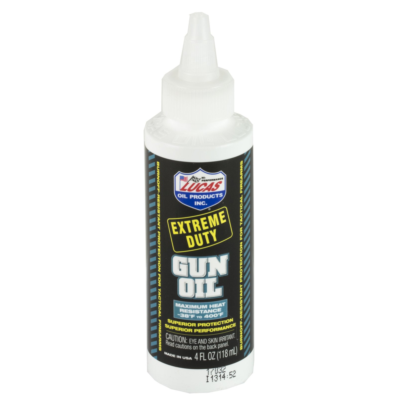 Lucas Oil 10877 Extreme-Duty Gun Oil, High Heat Resistance, 4 oz Bottle - Lucas Oil - 4 OZ