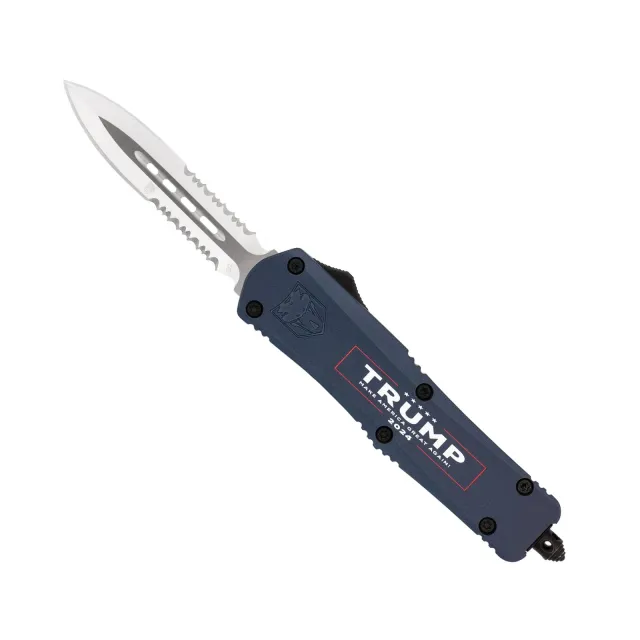 COBRATEC KNIVES FS-3 Trump 2024 Blue Dagger Medium Side-Serrated - COBRATEC_KNIVES