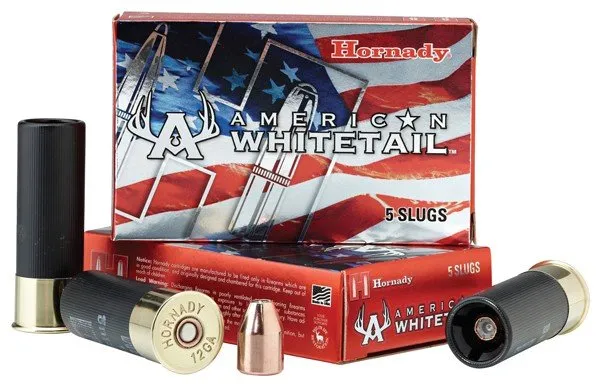 12 Gauge Ammo Hornady American Whitetail 2-3/4" Sabot Slug Interlock 325gr - Hornady Manufacturing Company - 12 Gauge