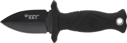 SW HRT 2 Boot Knife: 8CR13MOV Steel, Rubberized Grip, Injected Nylon Sheath, 2in Blade - Smith & Wesson