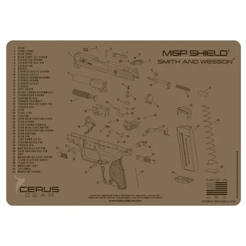 Cerus Gear M&P Shield Schematic ProMat 12x17 Coyote Tan