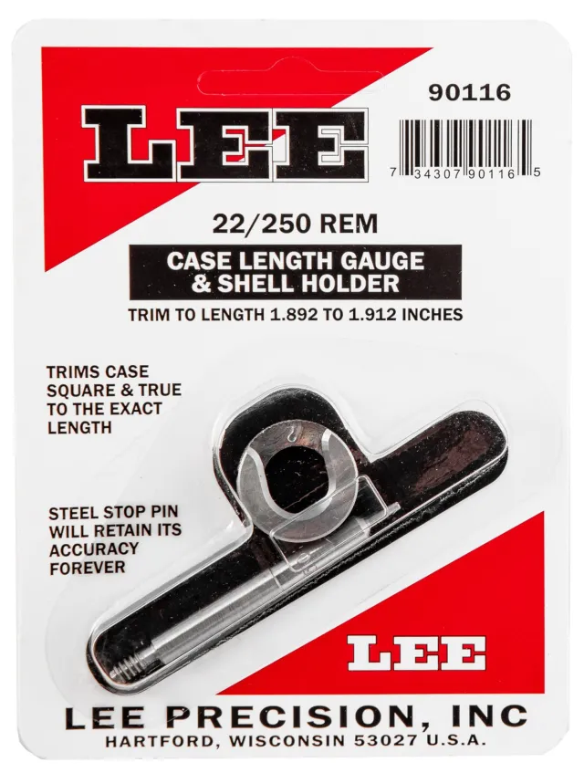 Buy Lee Precision Case Length Gage and Shell Holder 22-250 Remington online