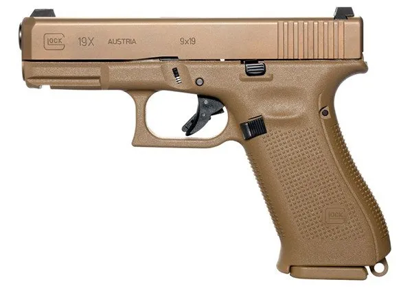 Glock PX1950701 G19X Compact 9mm Luger 10+1 4.02" Black GMB Barrel, Coyote nPVD Serrated Slide - Glock - 9mm Luger for sale at Bang-Bang Tactical