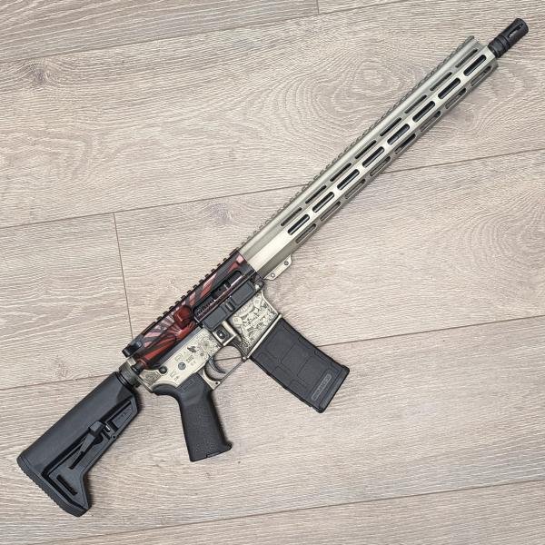 Buy Shark Coast Bushido AR-15 300-054-1000-04 5.56 NATO 16" Grey/Red Finish online