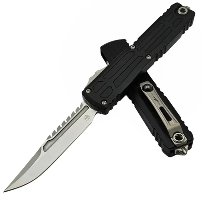 Microtech Ultratech G3 ZBP 1117EX-10S 3.55 In Stonewash Black Alu Handle - MICROTECH