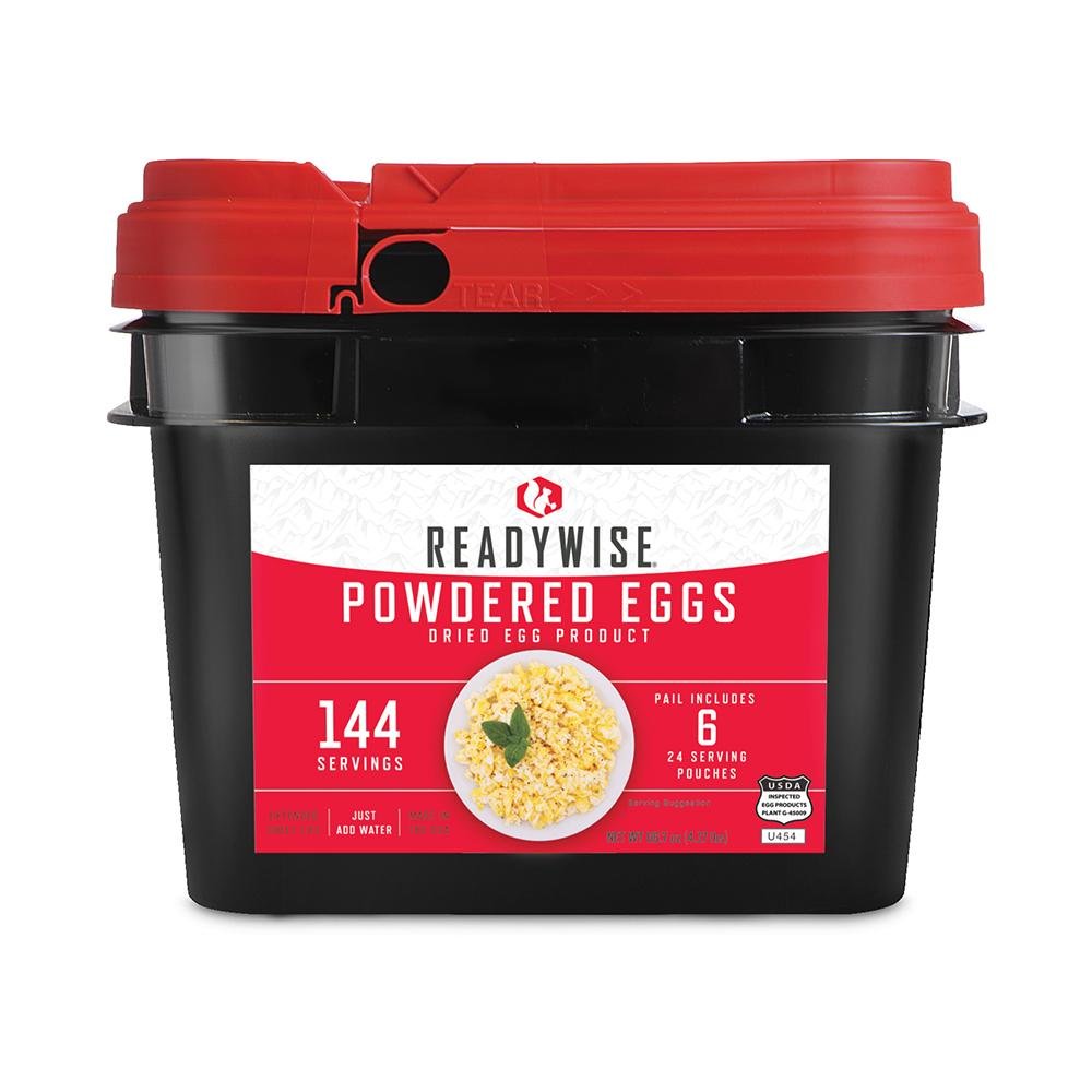 ReadyWise RW05516: 144-Serving Emergency Powdered Eggs, 25-Year Shelf Life, 67oz Bucket - ReadyWise