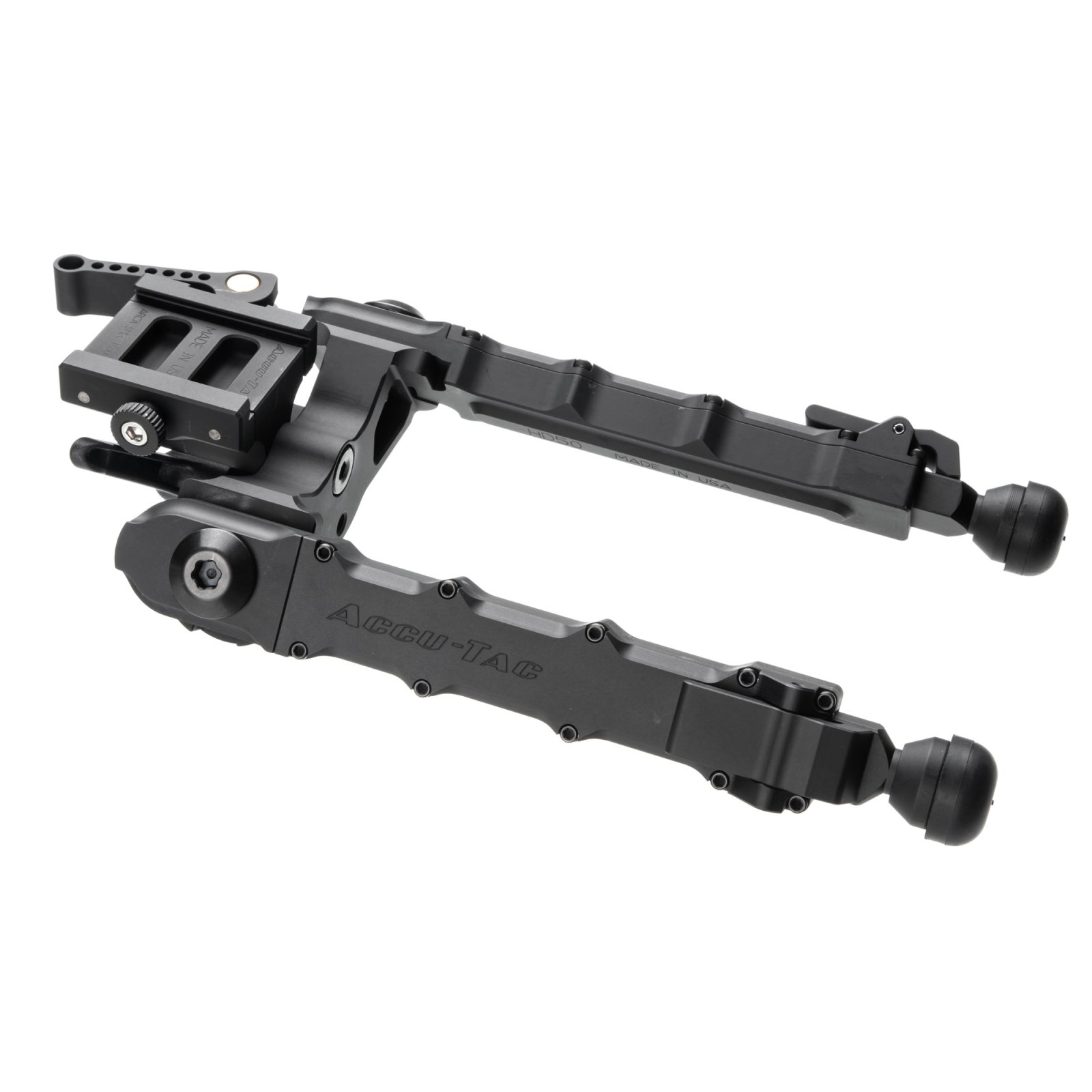 Accu-Tac HD-50 LR Arca Spec QD Bipod 7"-10" Alloy Flat Black - Accu-Tac