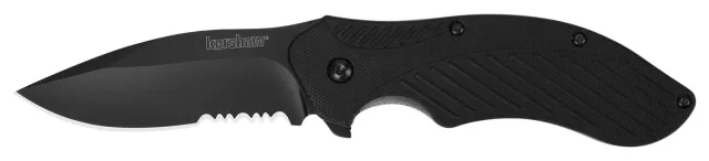 Kershaw 1605CKTST Clash 3.1" Part Serrated Folding Knife Black Handle - Kershaw