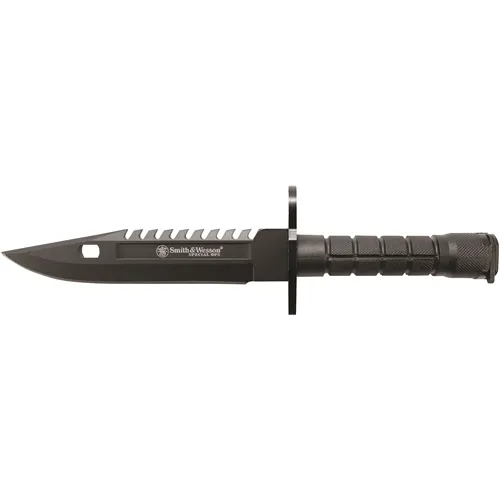 Smith & Wesson Special Ops M-9 8 In Bayonet Black Polymer Scabbard - Smith & Wesson