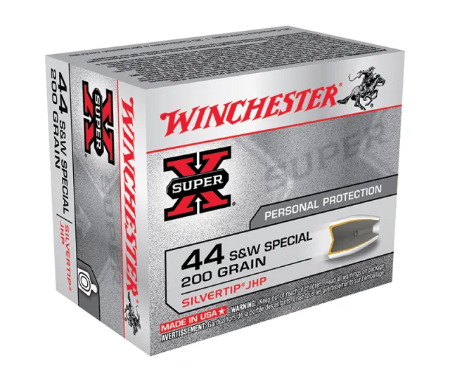 Winchester Super-X 44 S&W Special 200gr Silvertip Hollow Point Ammo