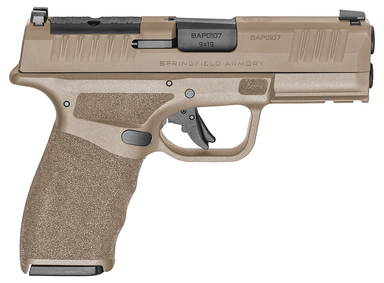 Springfield Hellcat Pro 9mm 3.7 in Desert FDE 15 Round Optics Ready