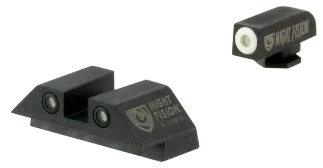 Night Fision GLK001003WGW Tritium Night Sights Glock 17/19/22/43 Black - Nightforce Optics