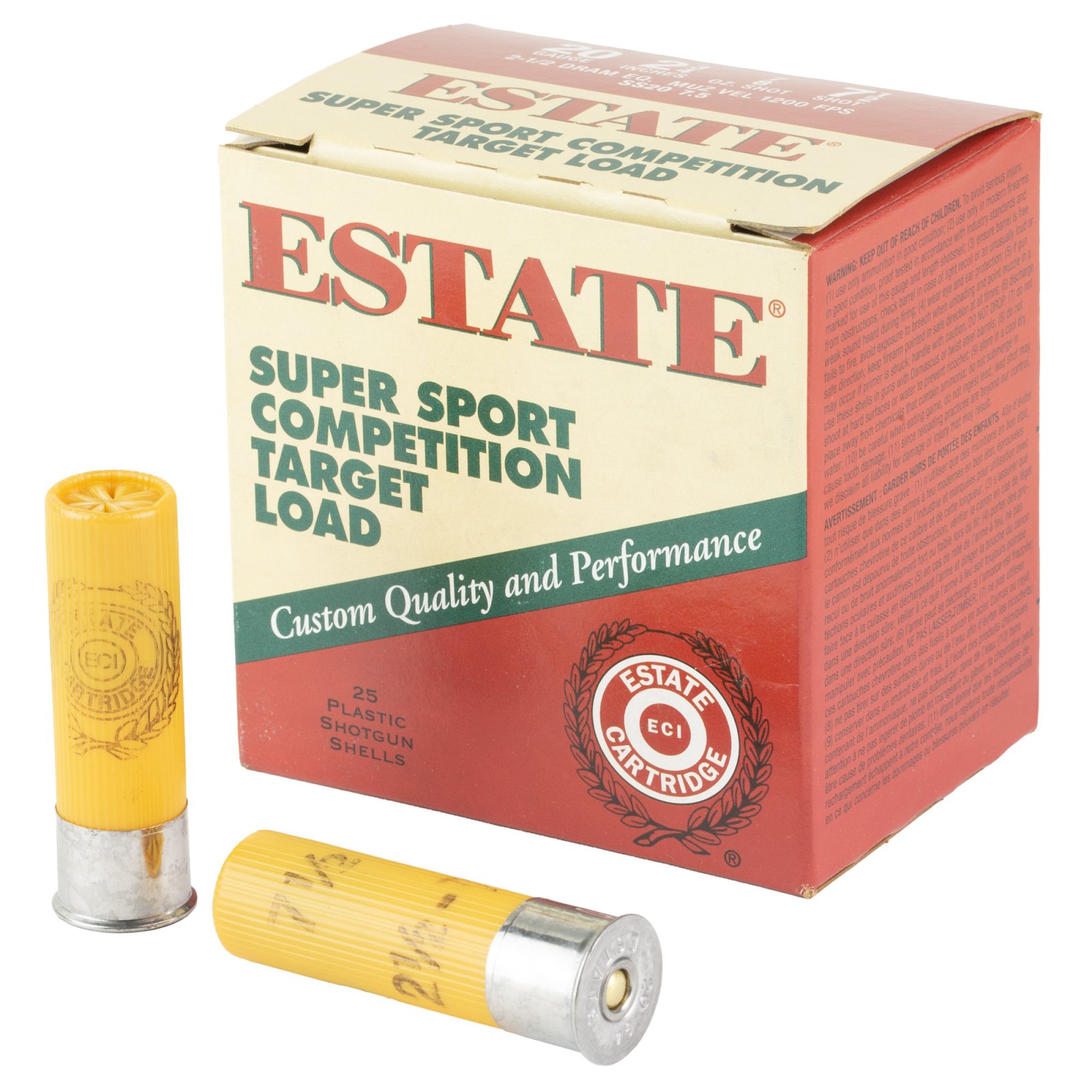 Buy Estate Cartridge Super Sport 20 ga 2 3/4 7/8 oz #7.5 1200 fps - 25/box online