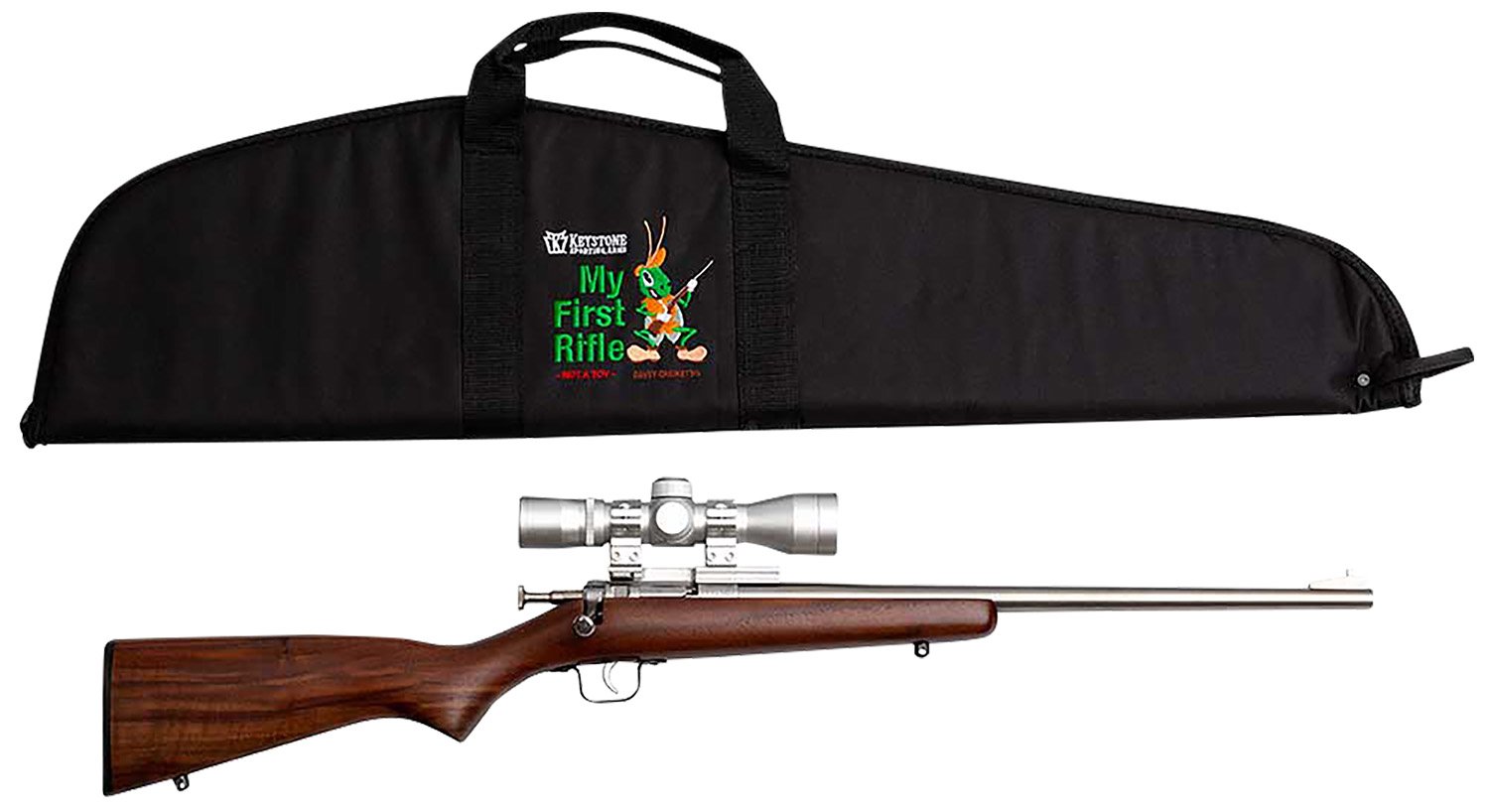 Buy Crickett KSA2238BSC My First Rifle 22 S/L/LR 16" Walnut Stock Scope online