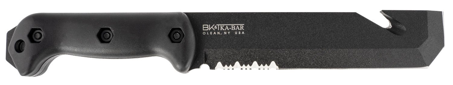 Ka-Bar BK3 Becker Tac Tool 7" Chisel Blade, Black Handle, Sheath Included - Ka-Bar