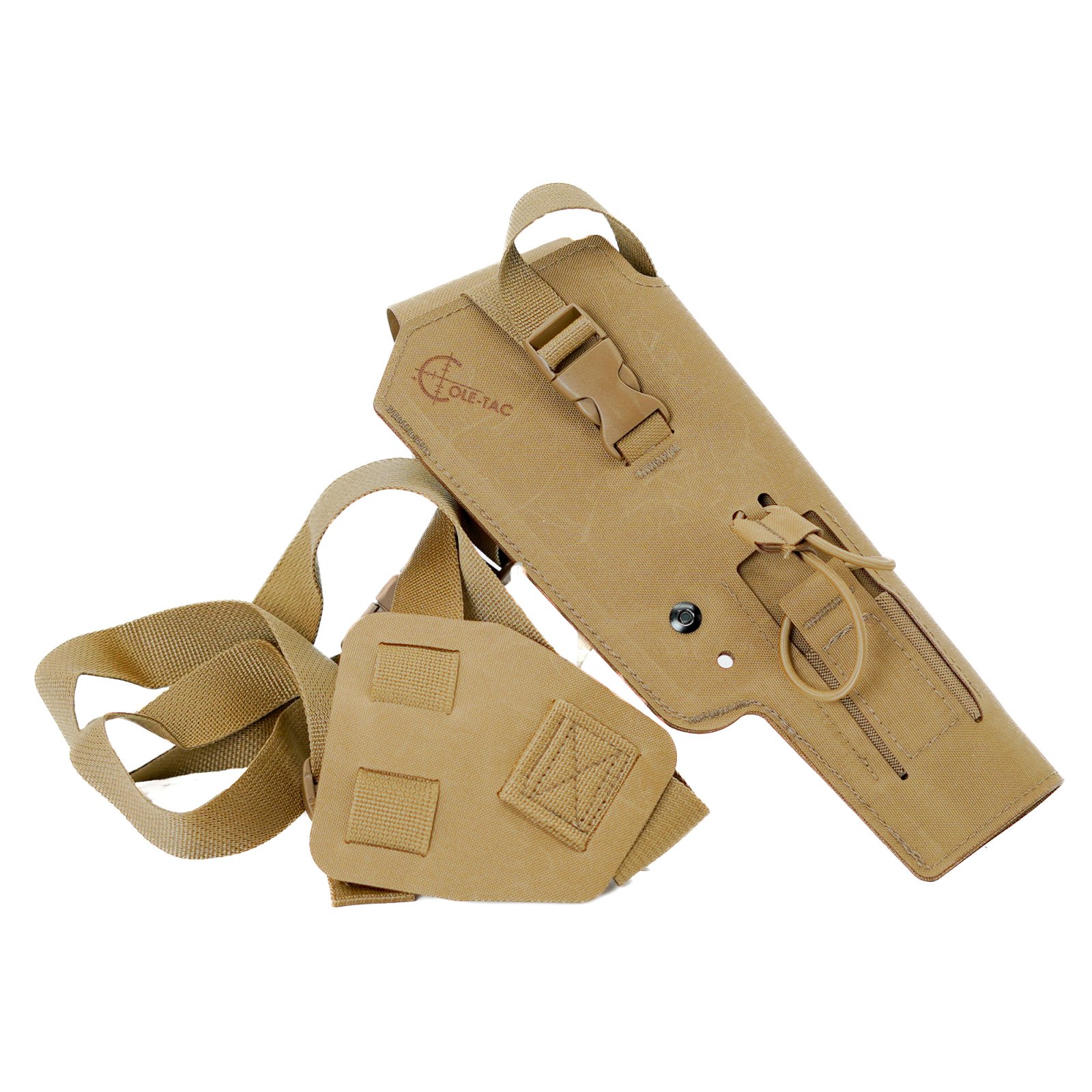 Cole-tac VW112 Varmint Wrangler Pistol Holder Coyote Brown Right Hand - Cole-TAC