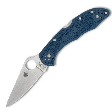 Buy Spyderco C11PCBL Delica 4 SPY27 Satin 2.9" Blade Cobalt Blue Handle online