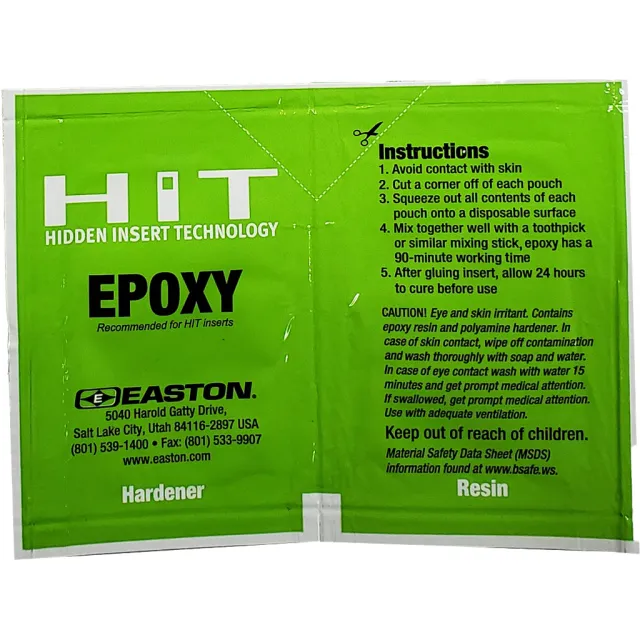 Easton HIT Epoxy Adhesive Pouch 3 pk. - Easton