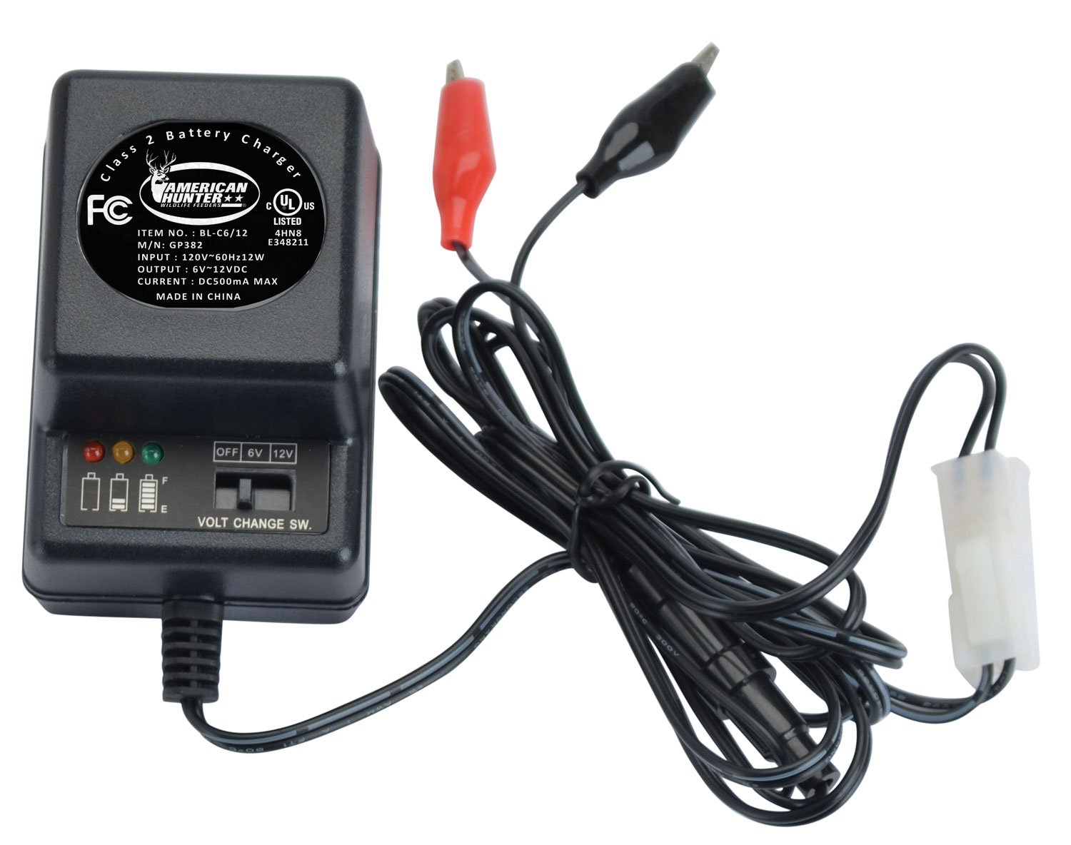 GSM Outdoors BL-C6/12 6/12V 500mA Battery Charger DC Output - GSM Outdoors