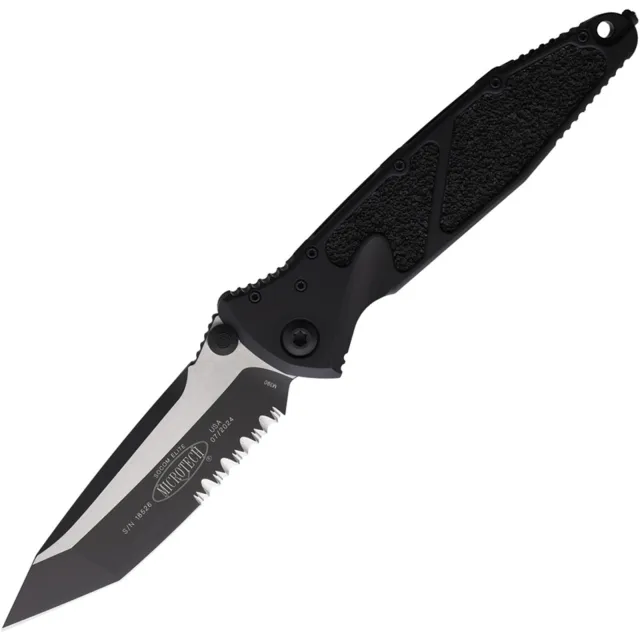 Microtech Socom Elite 161-2T 3.98 In Black Partial Serrated Alum Handle - MICROTECH