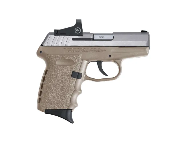 Sccy Industries CPX-2TTDERD 9mm 3.1" Red Dot No Safety Stainless/FDE