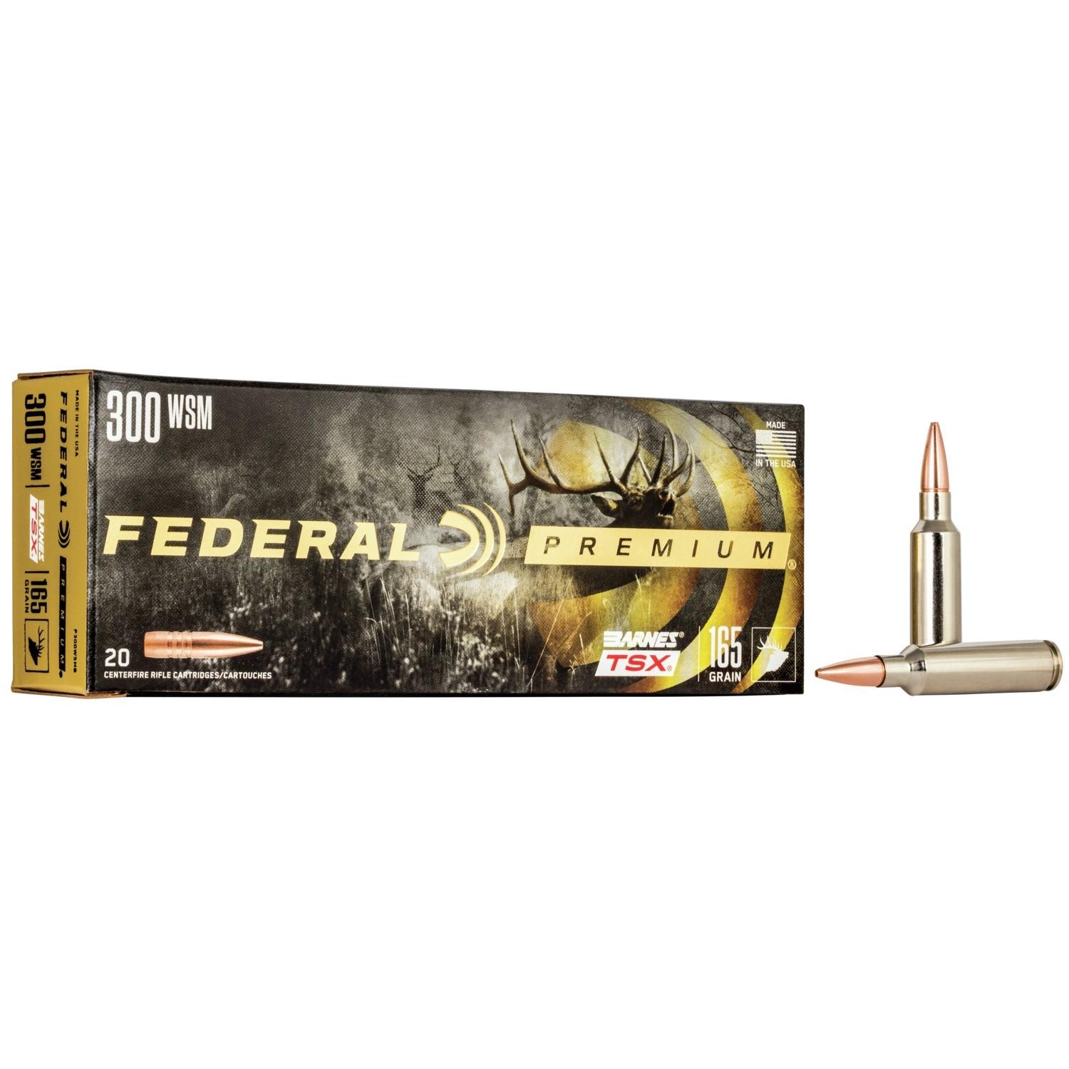 Federal P300WSMG Premium 300WSM 165gr Barnes TSX 20 Per Box/10 Case - Federal Premium Ammunition - 300 WSM