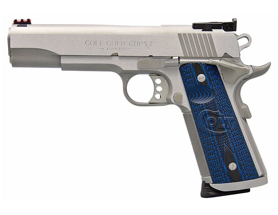 Colt 1911 Gold Cup Trophy Pistol 45 ACP 5 in Stainless Steel 8+1 SAO - Colt - 45ACP