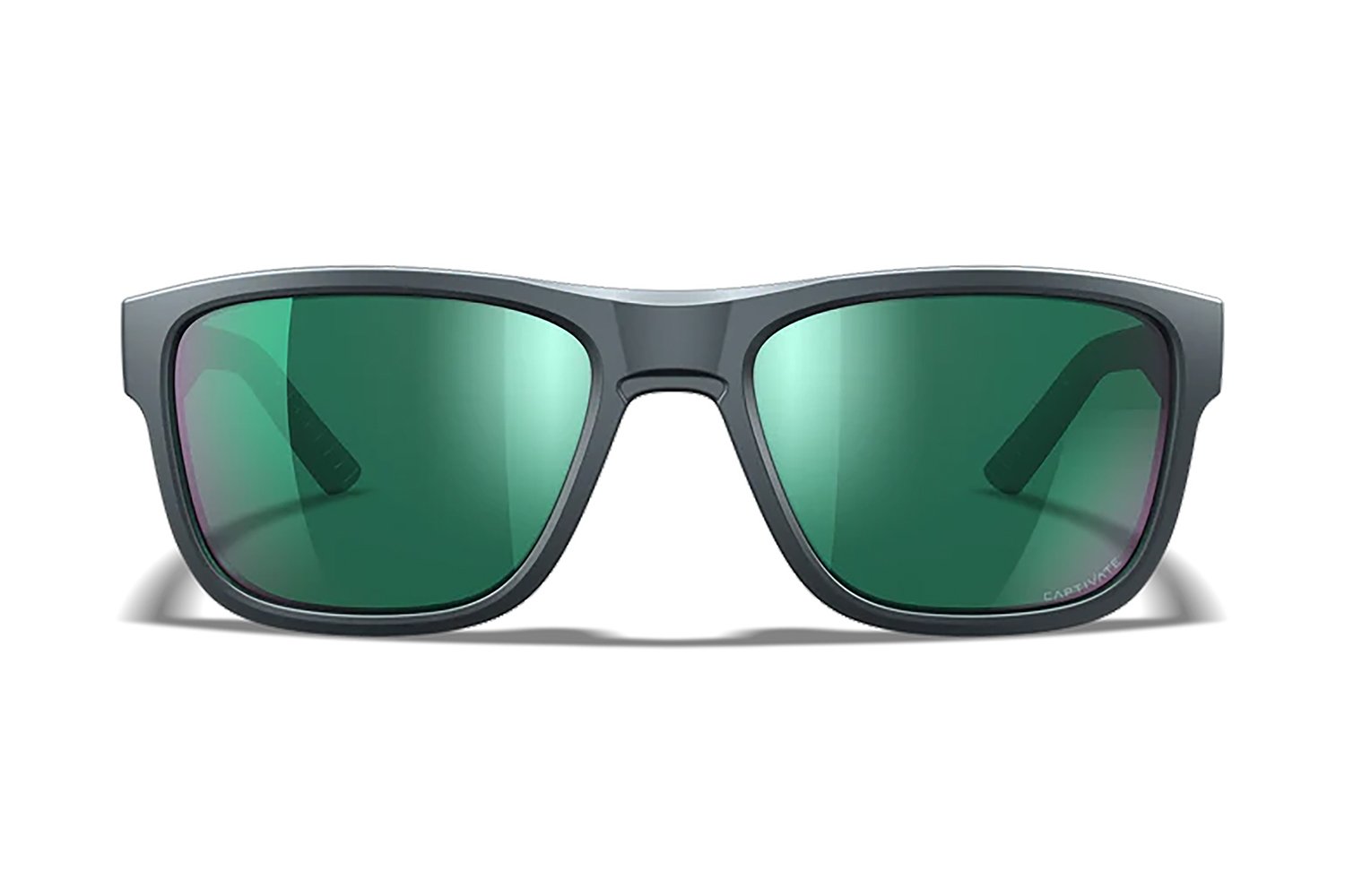 Wiley X Ovation AC6OVN17 Green Mirror Lens Dark Gray Frame - WILEY X EYEWEAR