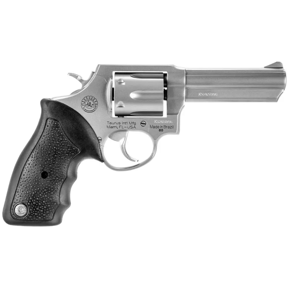 Buy Taurus 65 Medium Frame Revolver, .357 Mag/.38 Spl +P, 6-Round, 4-Inch Barrel, Stainless Steel, Rubber Grip, DA/SA, Fixed Sights online