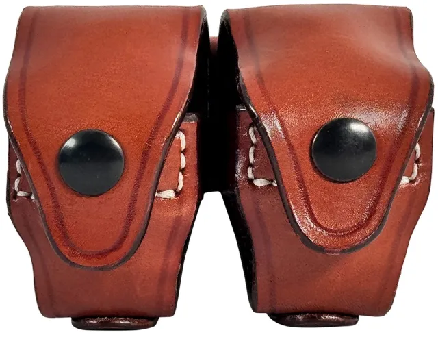 1791 Gunleather RVSLDCBRA Double Speed Loader Carrier Steerhide - 1791 Gunleather