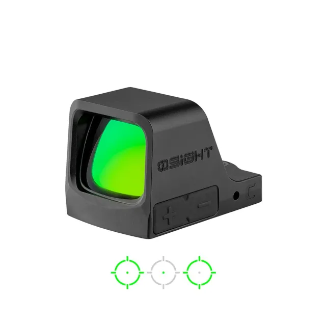 OSIGHT C GREEN 3 MOA + 32 MOA CIRCLE GREEN DOT SIGHT RMR FOOTPRINT, BLACK - OSIGHT for sale at Smoke Wagon Firearms