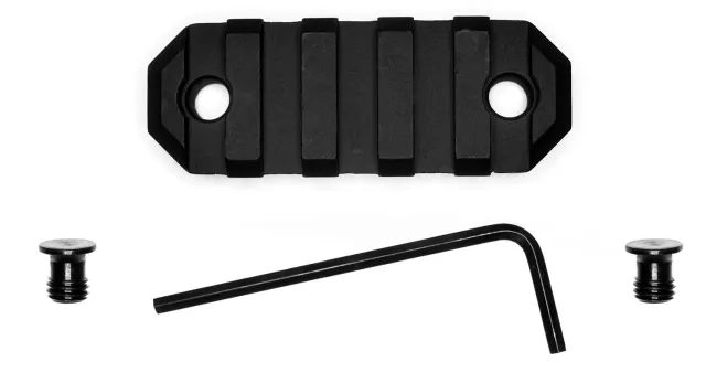 GrovTec US Inc GTSW227 2.2 Inch 5 Slot Keymod Black Anodized - Grovtec - 2.2 INCH 5 SLOT KEYMOD