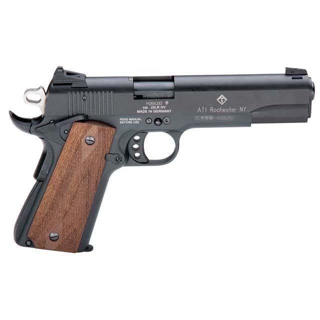 ATI GSG 1911 CA Compliant Pistol - Black .22LR 5" Barrel Wood Grips - American Tactical Imports - 22 LR