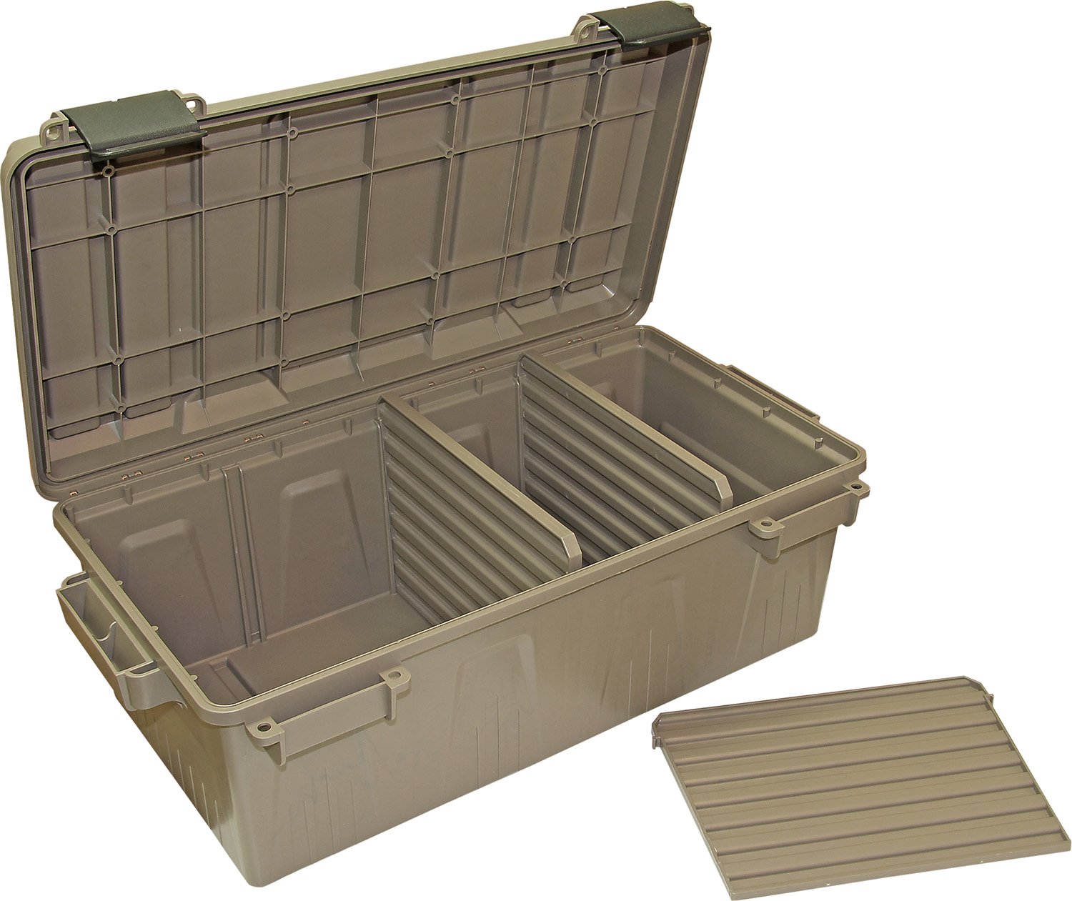 MTM Case-Gard Divided Ammo Crate Utility Box 17.7x8.6x6.6 Dark Earth - MTM Case-Gard