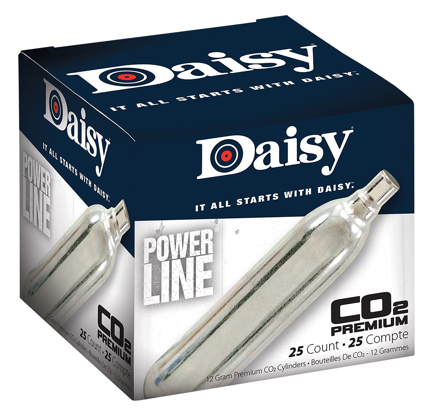 Daisy 7025 Powerline CO2 Cylinder 12 gram 25 Pack - Daisy Manufacturing Co., Inc. - 12 GRAM