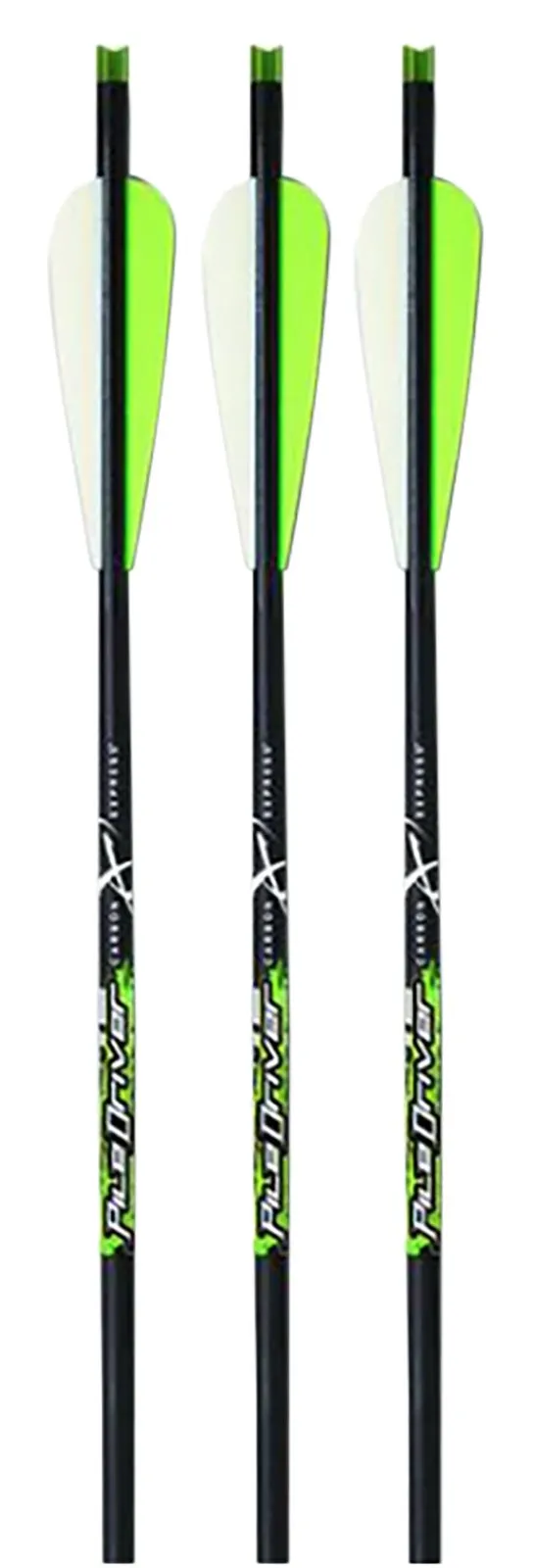 Carbon Express 52148 Piledriver Crossbolt Green 20" Carbon Fiber 3 Pack - Carbon Express