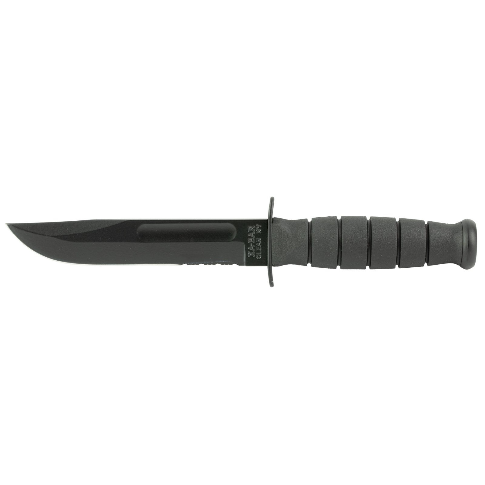 Ka-Bar 1257 Short Fight/Utility Knife 5.25" Serrated 1095 Cro-Van Blade