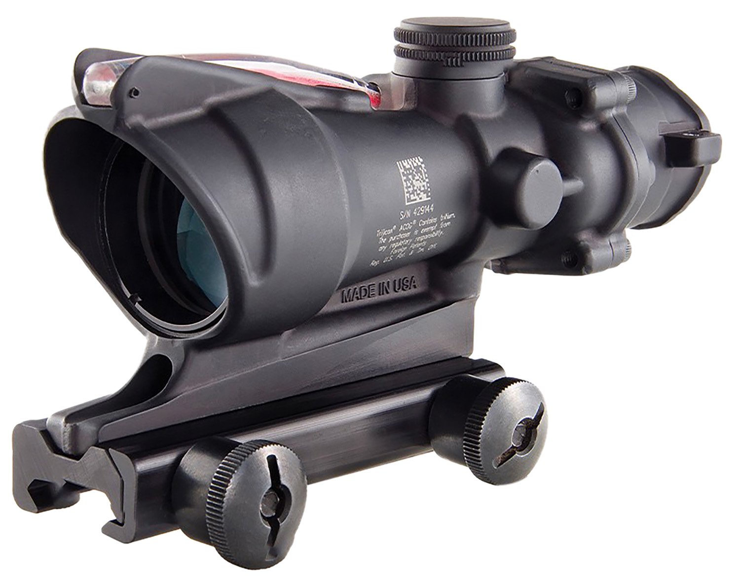 Trijicon TA31D100288 ACOG Matte Black 4x32mm Illuminated Red Chevron .223/5.56 BDC Reticle - Trijicon - 32MM