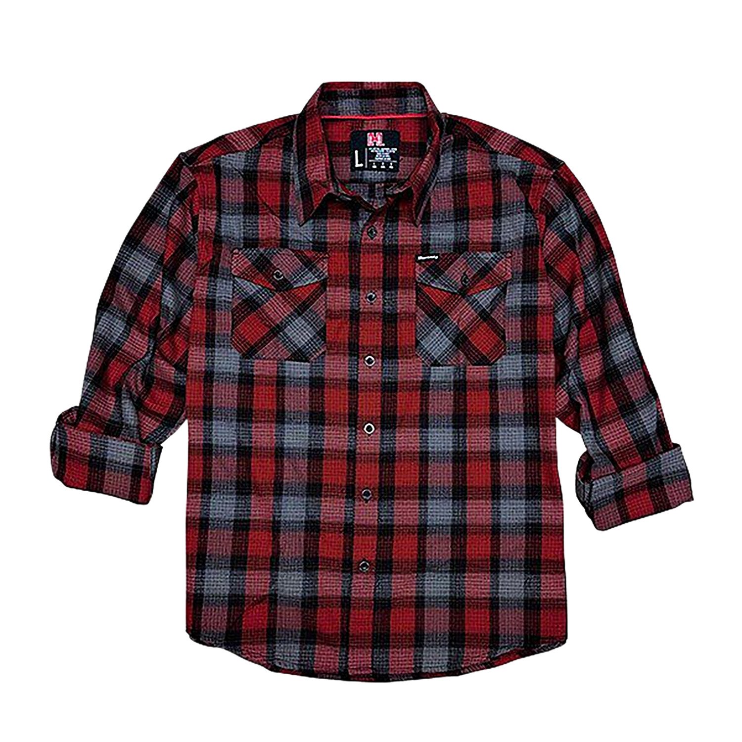Hornady 32195 Flannel Shirt 2XL Red/Black/Gray Cotton/Polyester - HDESIGN